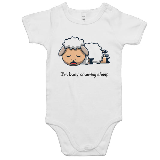 I'm Busy Counting Sheep - Baby Bodysuit