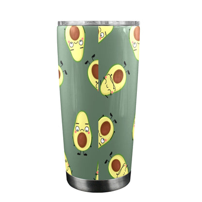 Avocado Characters - 20oz Travel Mug with Clear Lid Clear Lid Travel Mug Food