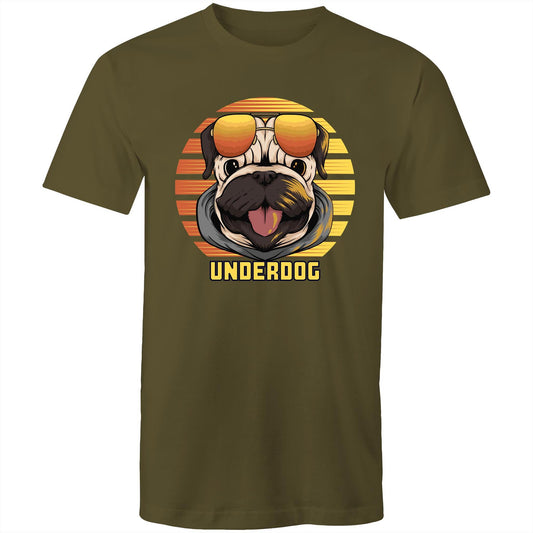 Underdog - Mens T-Shirt Army Green Mens T-shirt animal