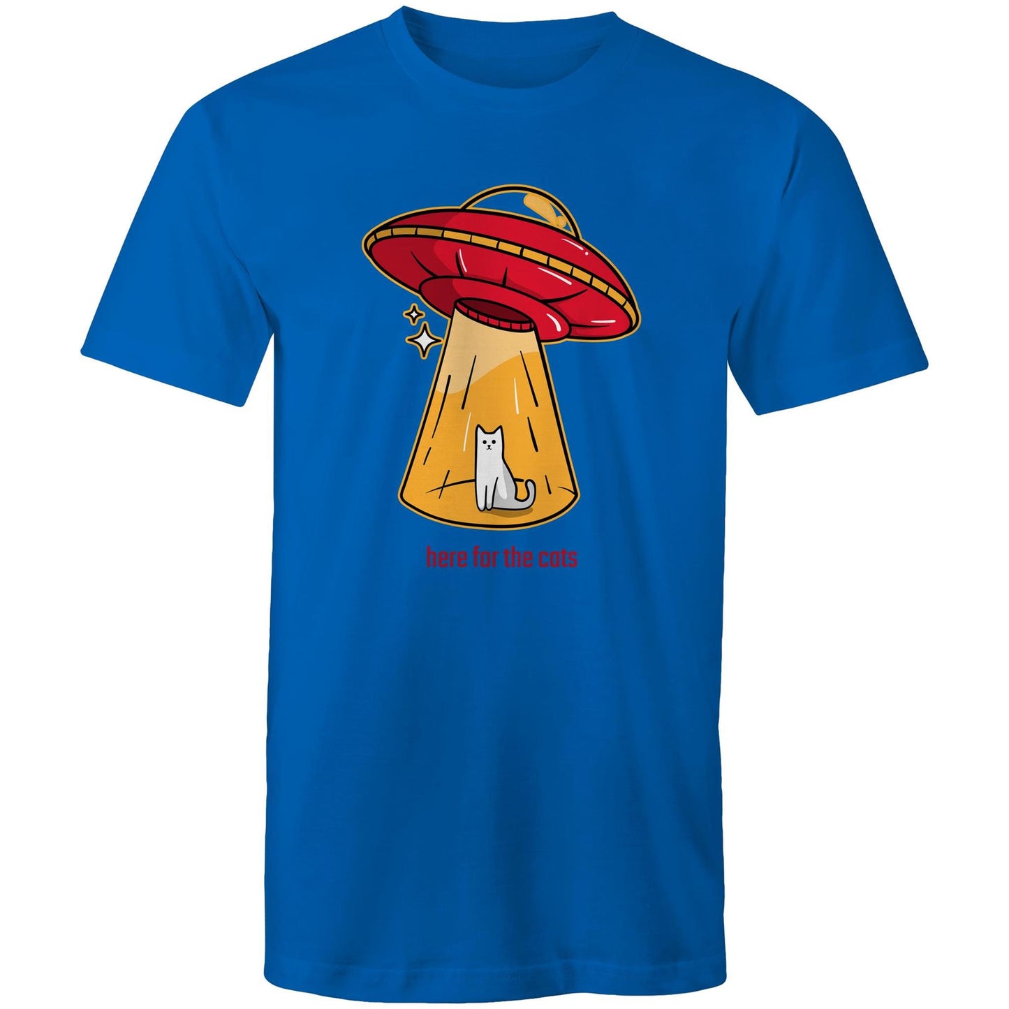 Here For The Cats, UFO - Mens T-Shirt