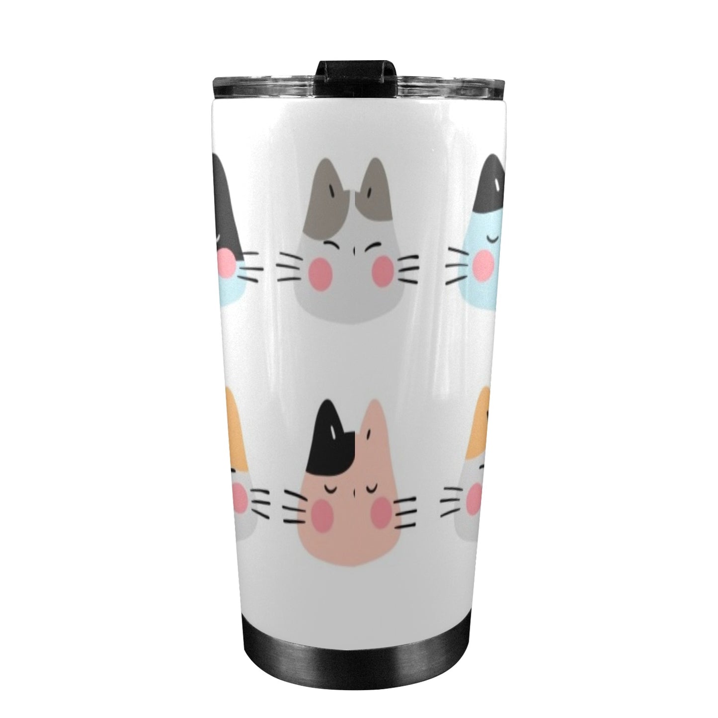 Cat Faces - 20oz Travel Mug / Tumbler