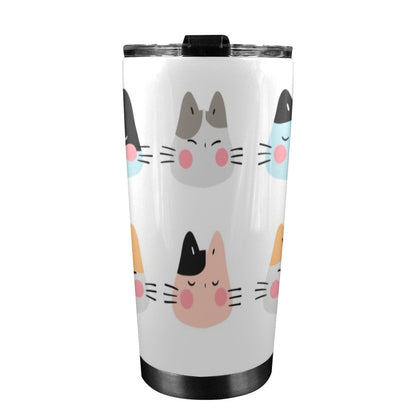 Cat Faces - 20oz Travel Mug / Tumbler