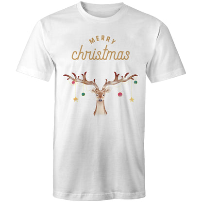 Merry Christmas, Reindeer - Mens T-Shirt