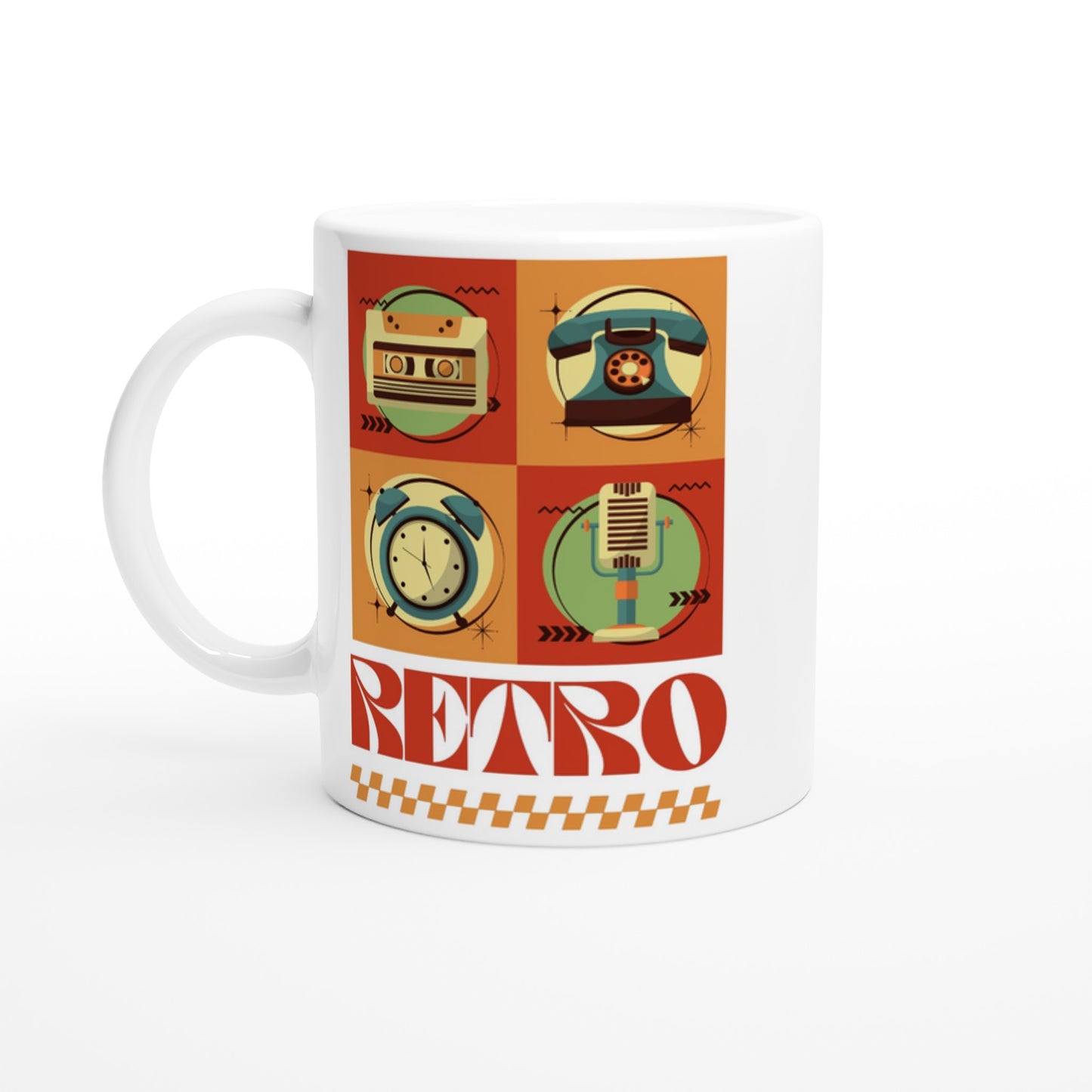 Retro Tech - White 11oz Ceramic Mug Default Title White 11oz Mug Retro tech