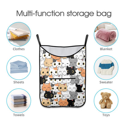 Cute Cartoon Cats - Hanging Laundry Bag