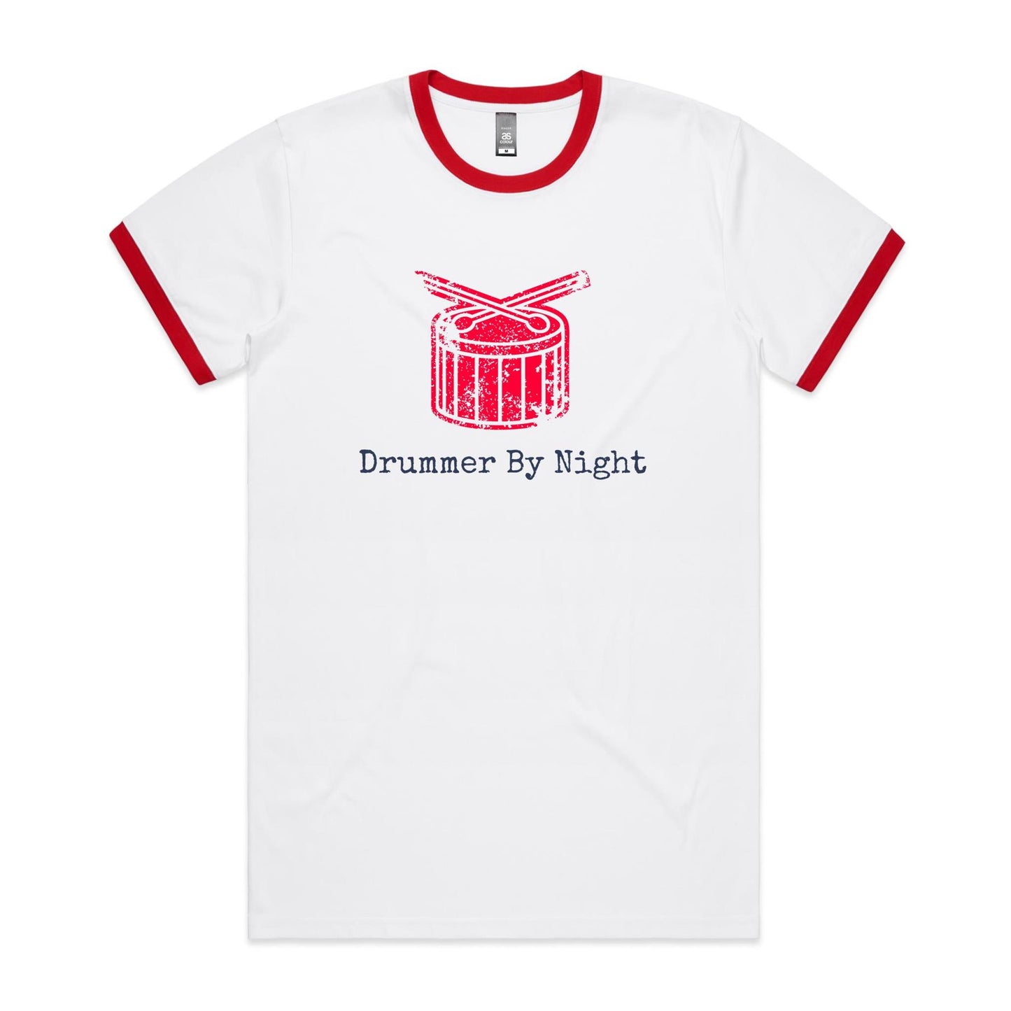 Drummer By Night - Staple Ringer Tee