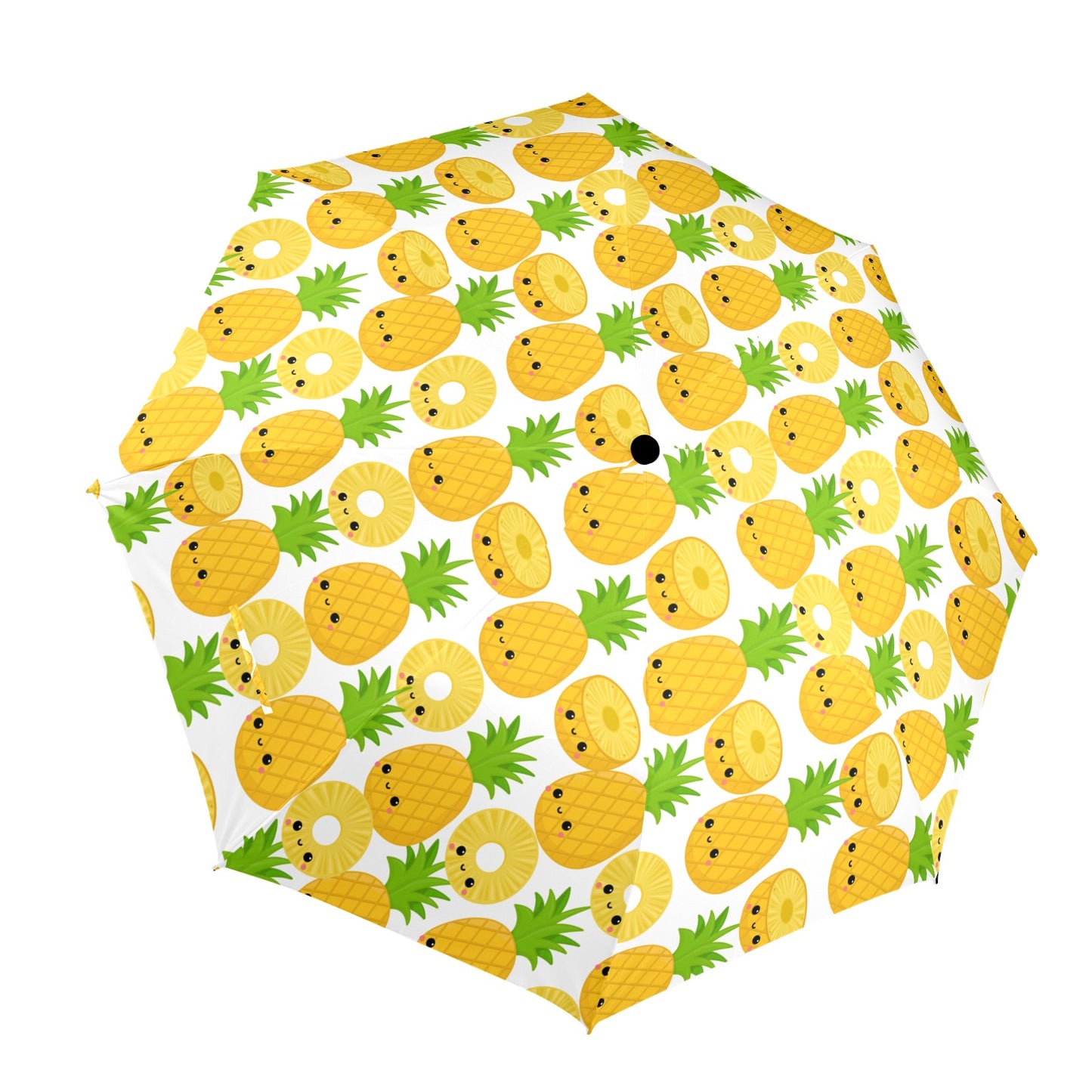 Happy Pineapples - Semi-Automatic Foldable Umbrella Semi-Automatic Foldable Umbrella