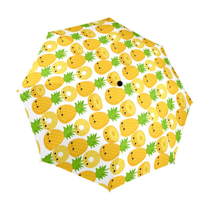Happy Pineapples - Semi-Automatic Foldable Umbrella Semi-Automatic Foldable Umbrella