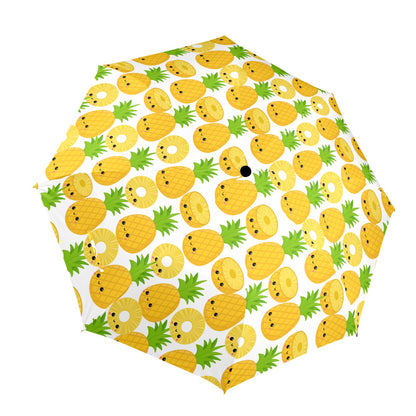 Happy Pineapples - Semi-Automatic Foldable Umbrella Semi-Automatic Foldable Umbrella Printed Offshore