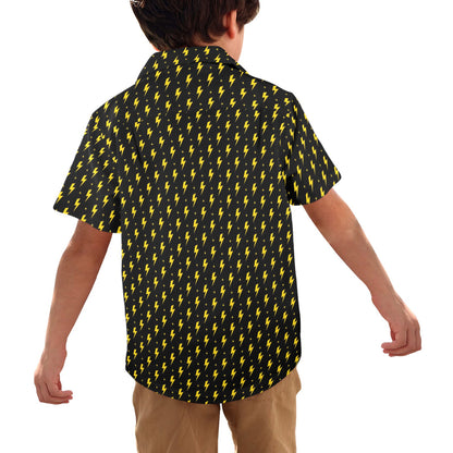 Yellow Lightning - Junior Boys Hawaiian Shirt