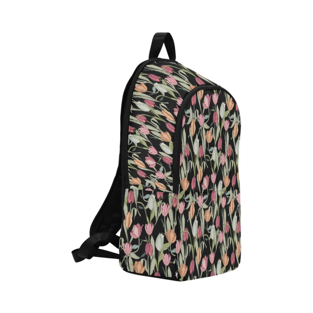 Tulips - Fabric Backpack for Adult Adult Casual Backpack Plants Printed Offshore