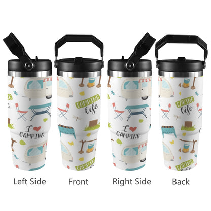 Camping Life - 30oz Tumbler with Top Handle