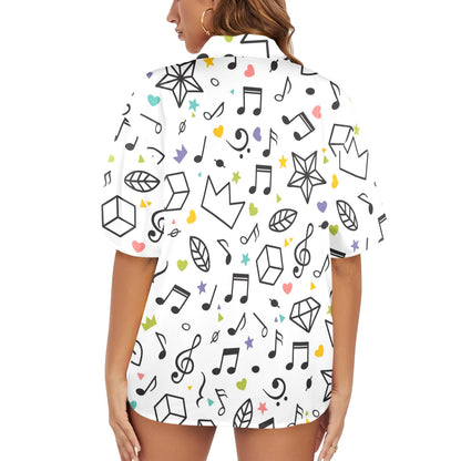 Music Time - Womens Hawaiian Shirt