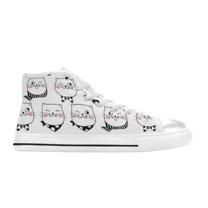 Cats With Scarves - Women's High Top Canvas Shoes