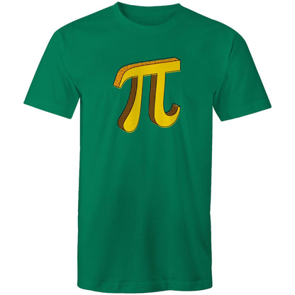 Pi - Mens T-Shirt Kelly Green Mens T-shirt Printed In Australia Science