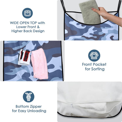 Blue Camouflage - Hanging Laundry Bag