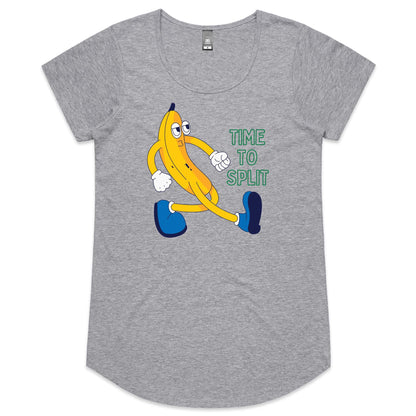 Banana, Time To Split - Womens Scoop Neck T-Shirt