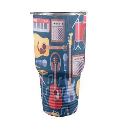 Music Instruments Blue - 30oz Insulated Stainless Steel Mobile Tumbler