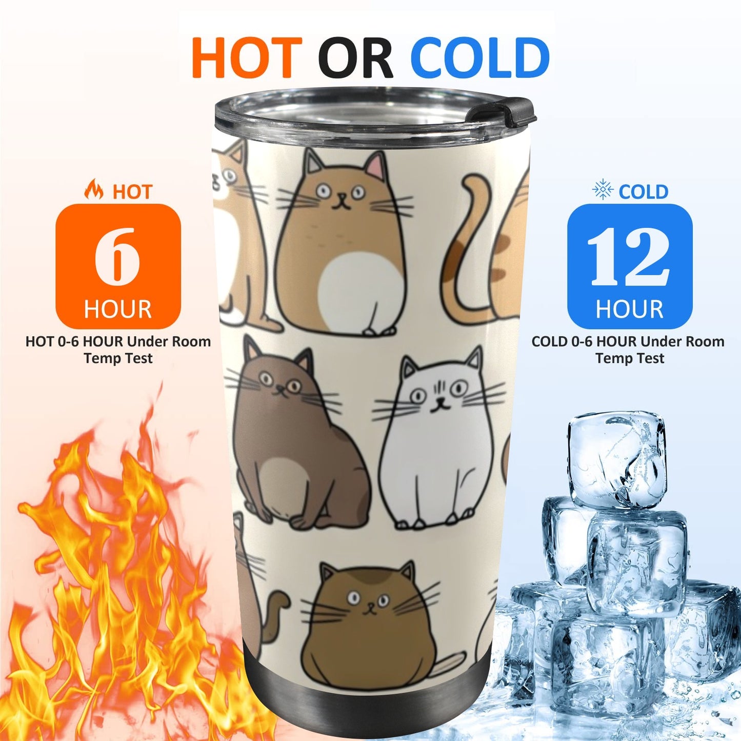 Lots Of Cats - 20oz Travel Mug / Tumbler