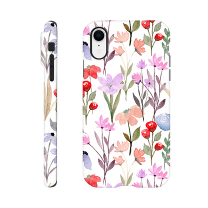 Watercolour Flowers - Phone Tough Case iPhone XR Phone Case Globally Fulfilled Plants