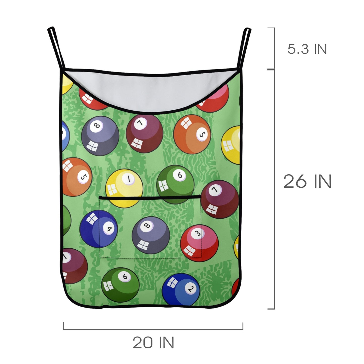 Pool Balls - Hanging Laundry Bag