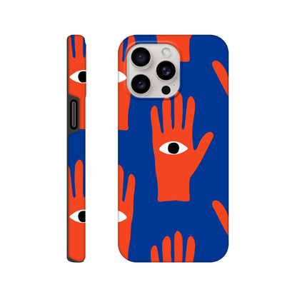 Hand Eyes - Phone Tough Case iPhone 15 Pro Max Phone Case Globally Fulfilled