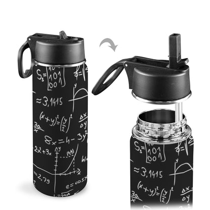 Equations - Insulated Water Bottle with Straw Lid (18oz) Insulated Water Bottle with Swing Handle Printed Offshore