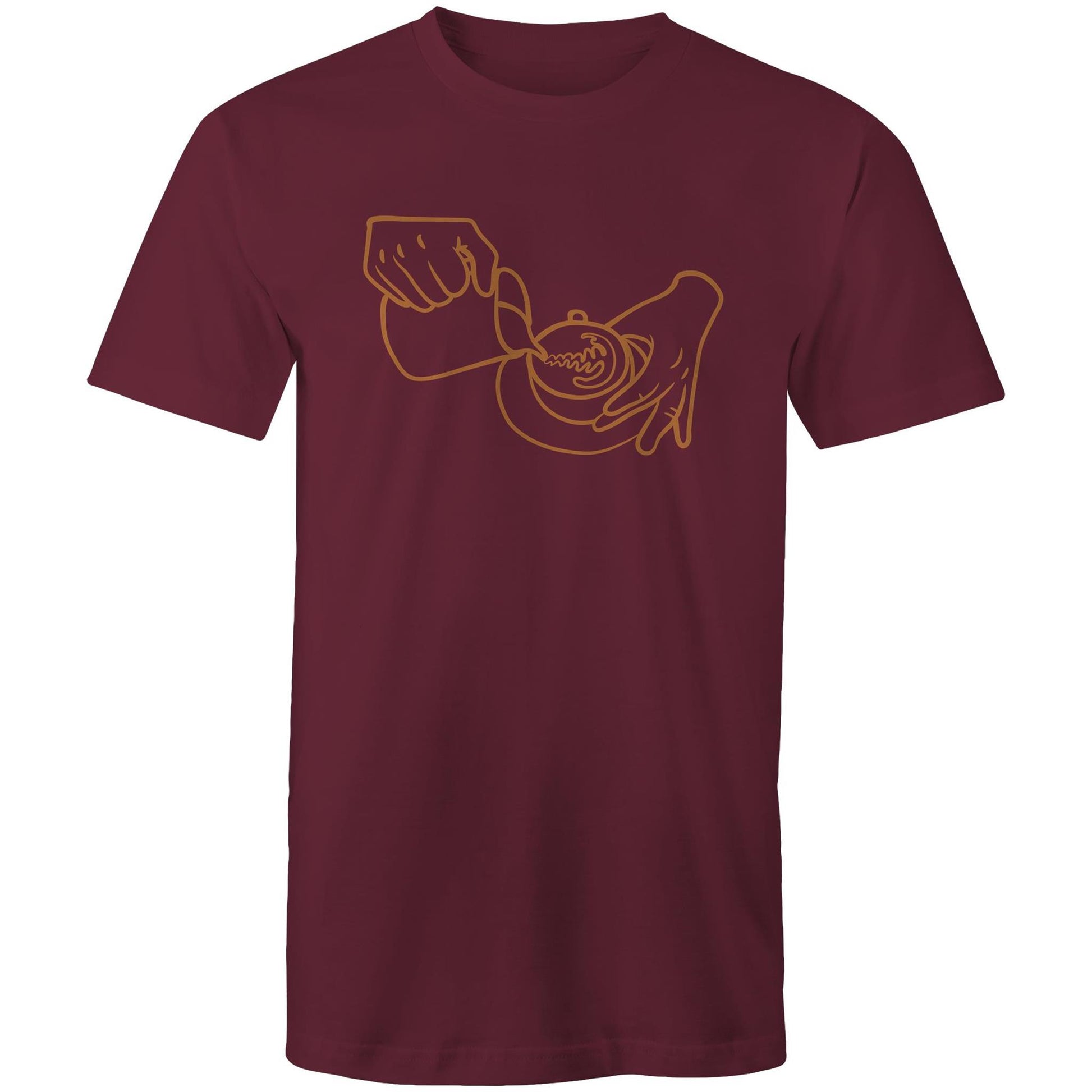 Barista - Mens T-Shirt Burgundy Mens T-shirt coffee