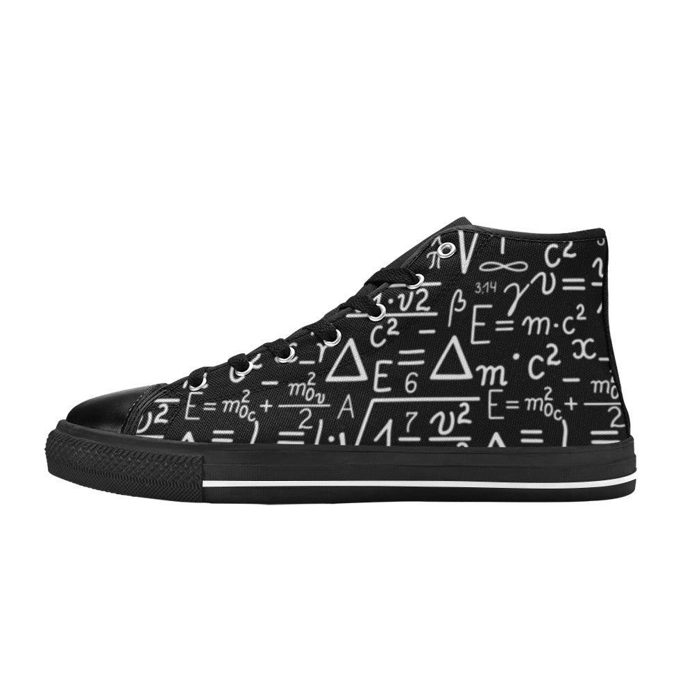 Mathematics - Men's High Top Canvas Shoes