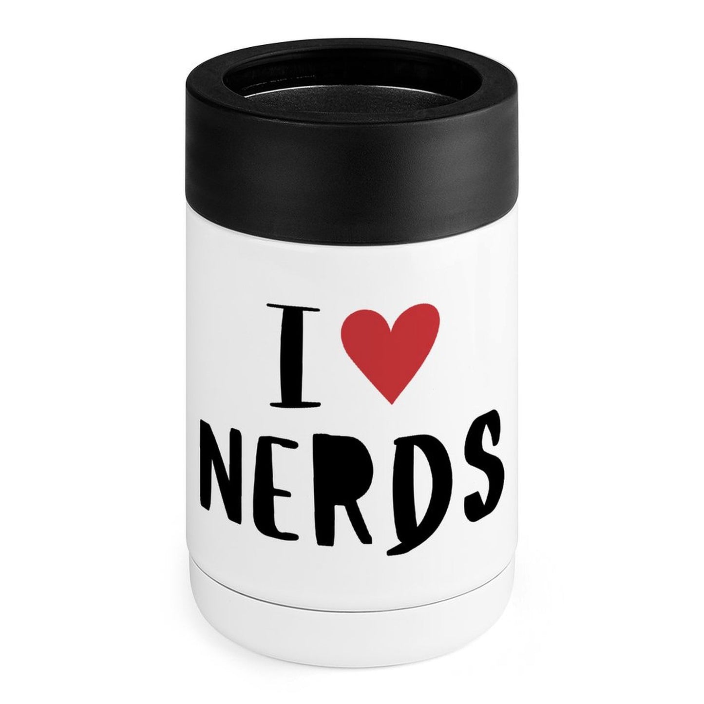 I Love Nerds, Red Heart - Stainless Steel Can Cooler