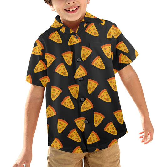 Pizzas - Junior Boys Hawaiian Shirt