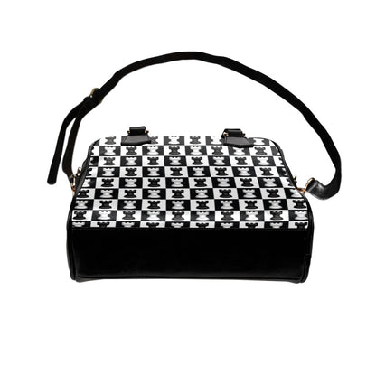 Chess Black And White - Shoulder Handbag