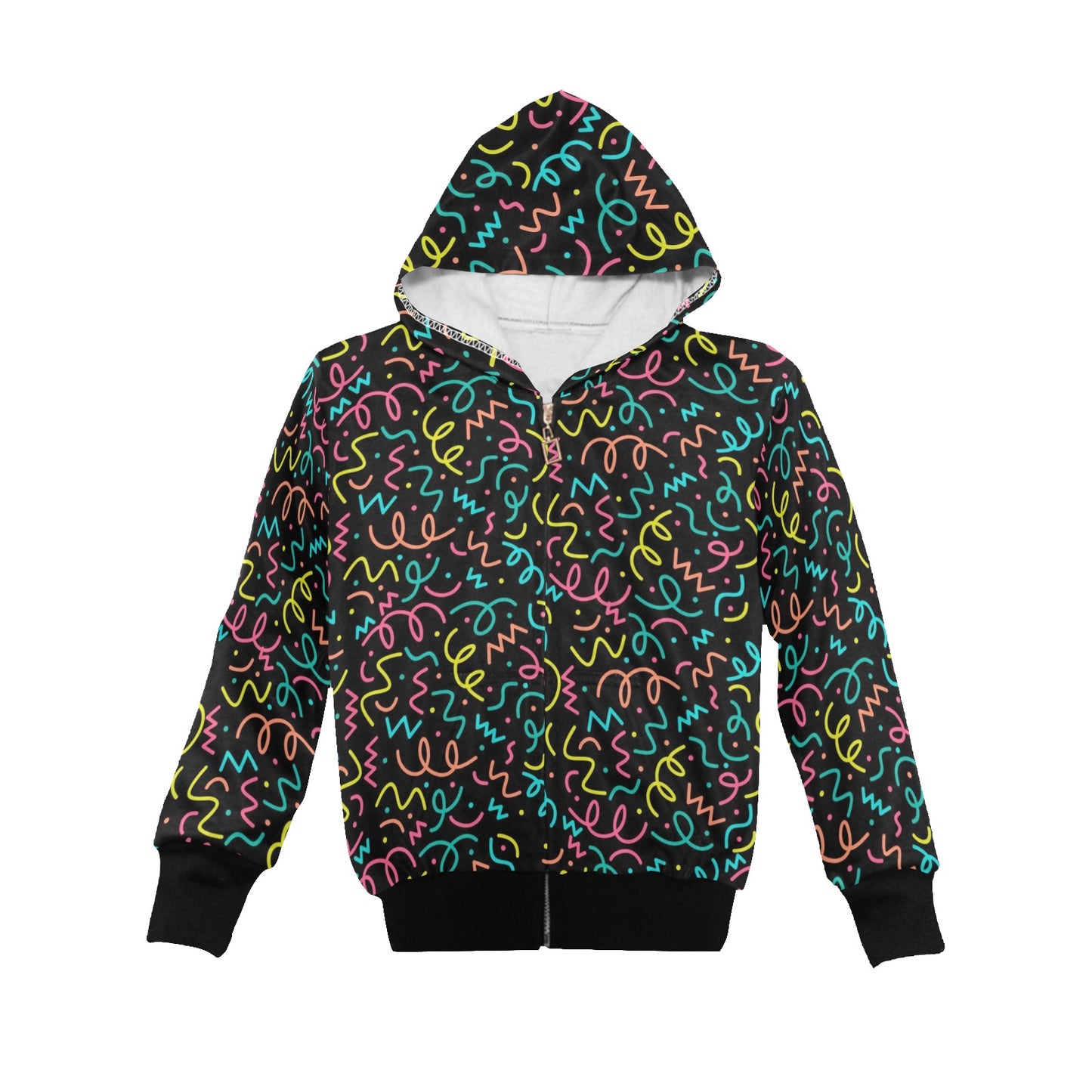 Squiggle Time - Junior Boys Zip Up Hoodie