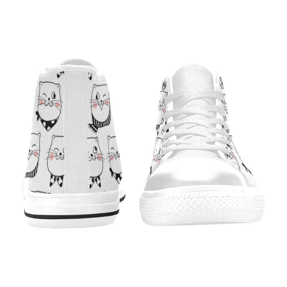 Cats With Scarves - Women's High Top Canvas Shoes