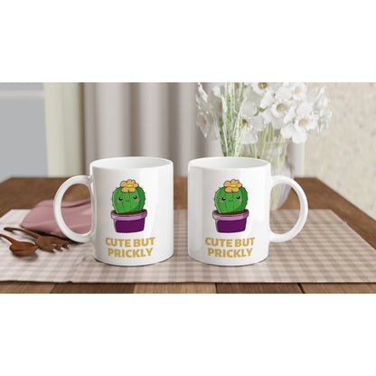 Cactus, Cute But Prickly - White 11oz Ceramic Mug White 11oz Mug Plants