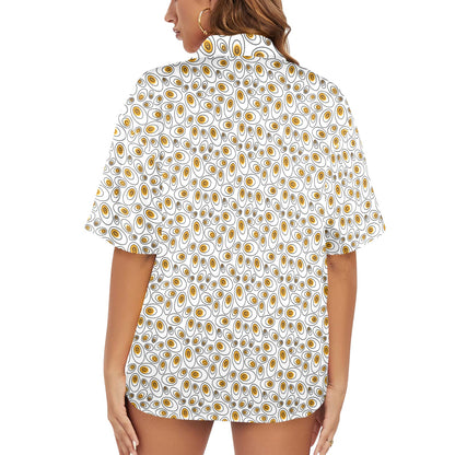 Eggs Abstract - Womens Hawaiian Shirt