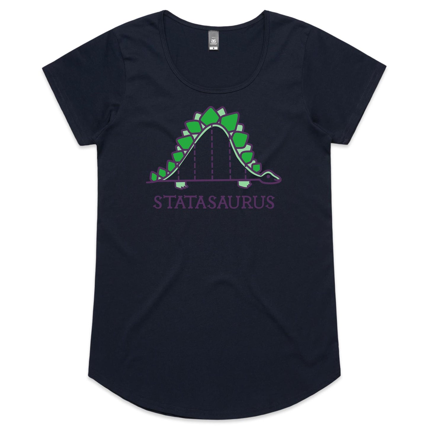 Statasaurus, Maths Dinosaur - Womens Scoop Neck T-Shirt