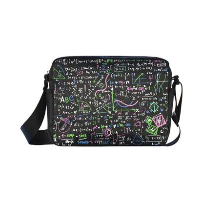 Equations In Green And Pink - Classic Cross-body Nylon Bag