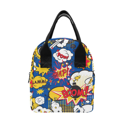 Blue Comic Book - Lunch Bag Lunch Bag comic Printed Offshore