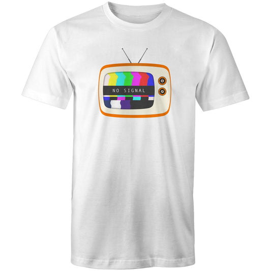 Retro Television, No Signal - Mens T-Shirt White Mens T-shirt Retro