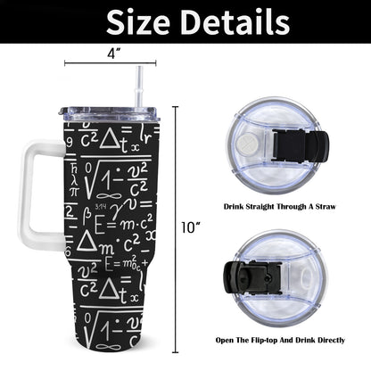 Mathematics - 40oz Tumbler with White Handle