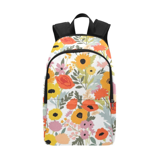 Fun Floral - Fabric Backpack for Adult Adult Casual Backpack Plants Printed Offshore