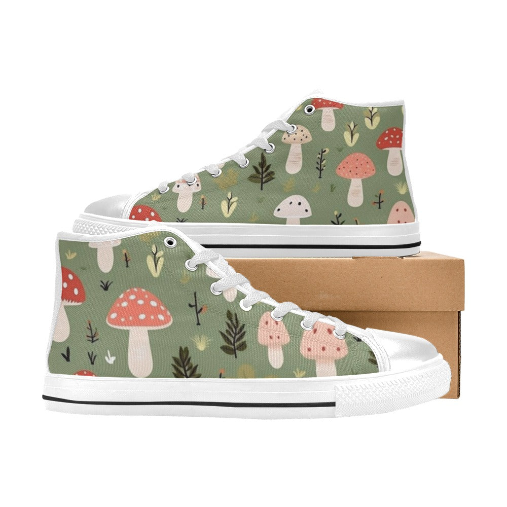 Toadstools - Women's High Top Canvas Shoes