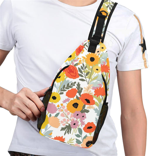 Fun Floral - Cross-Body Chest Bag Cross-Body Chest Bag