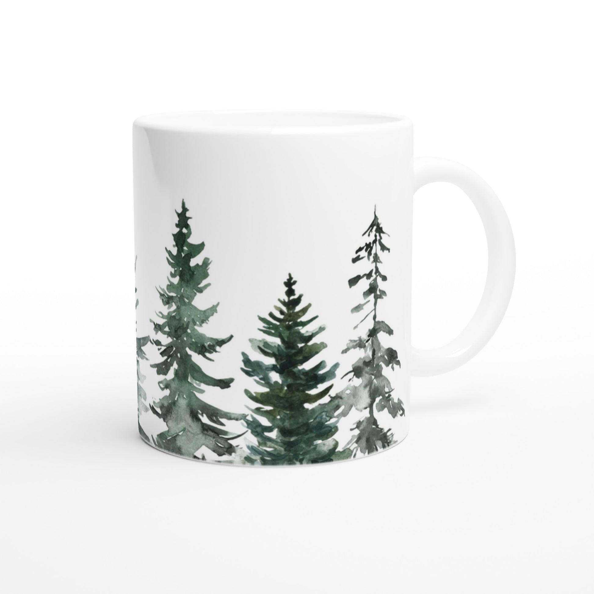 Trees - White 11oz Ceramic Mug White 11oz Mug Globally Fulfilled Plants