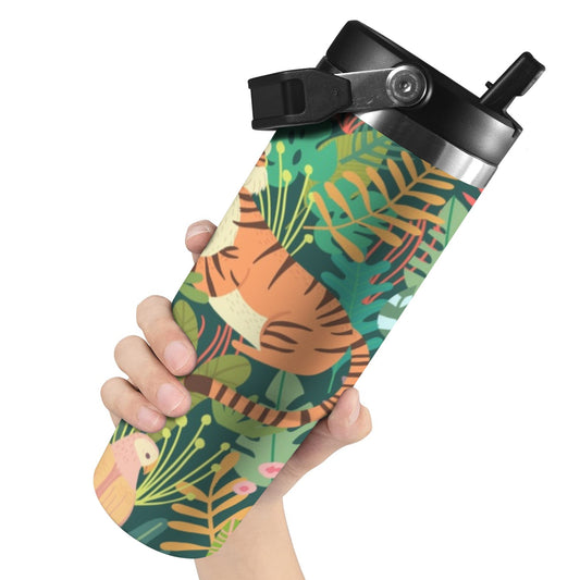 Tropical Jungle Animals - 30oz Tumbler with Top Handle