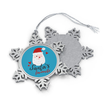 Santa's Favourite, Christmas - Pewter Snowflake Ornament