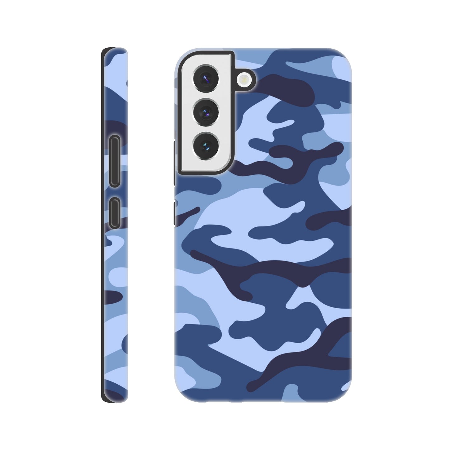 Blue Camouflage - Phone Tough Case Galaxy S22 Phone Case Globally Fulfilled