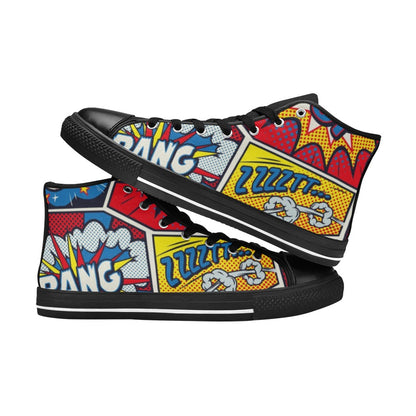 Comic Book - Women's High Top Canvas Shoes