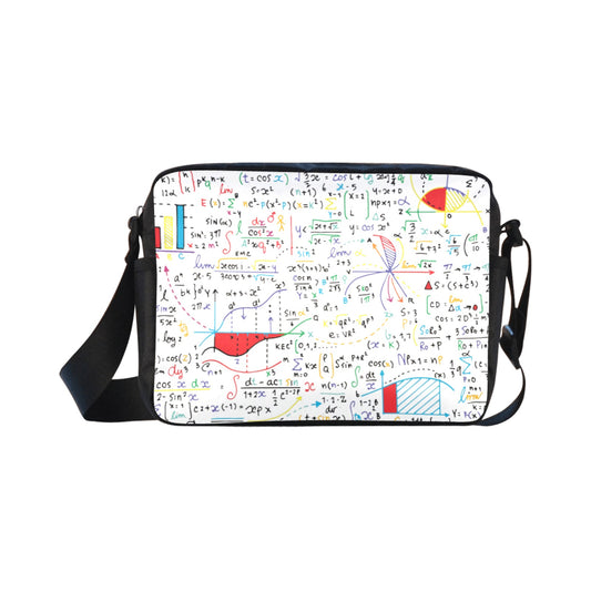 Colourful Maths Formulas White - Classic Cross-body Nylon Bags